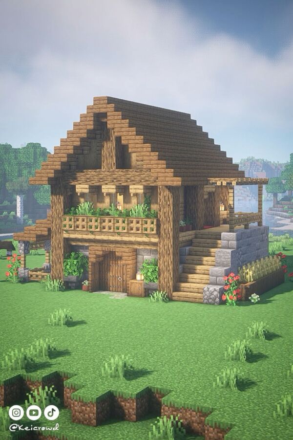Construction maison bois Minecraft