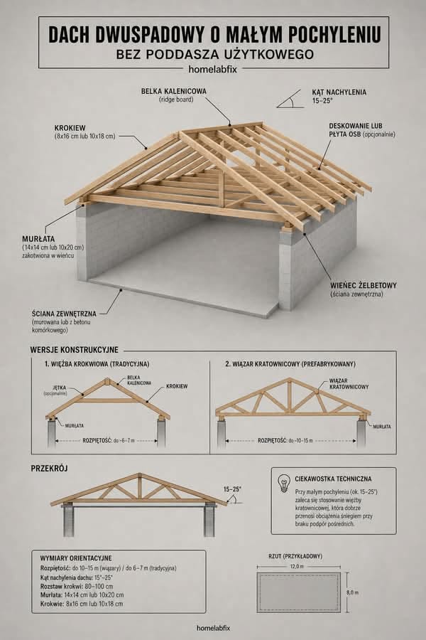 Structure charpente 4 pans