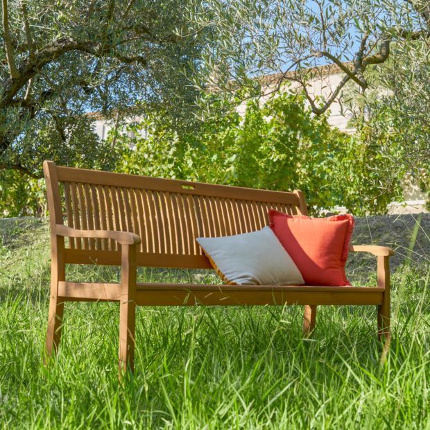 Style banc bois extérieur