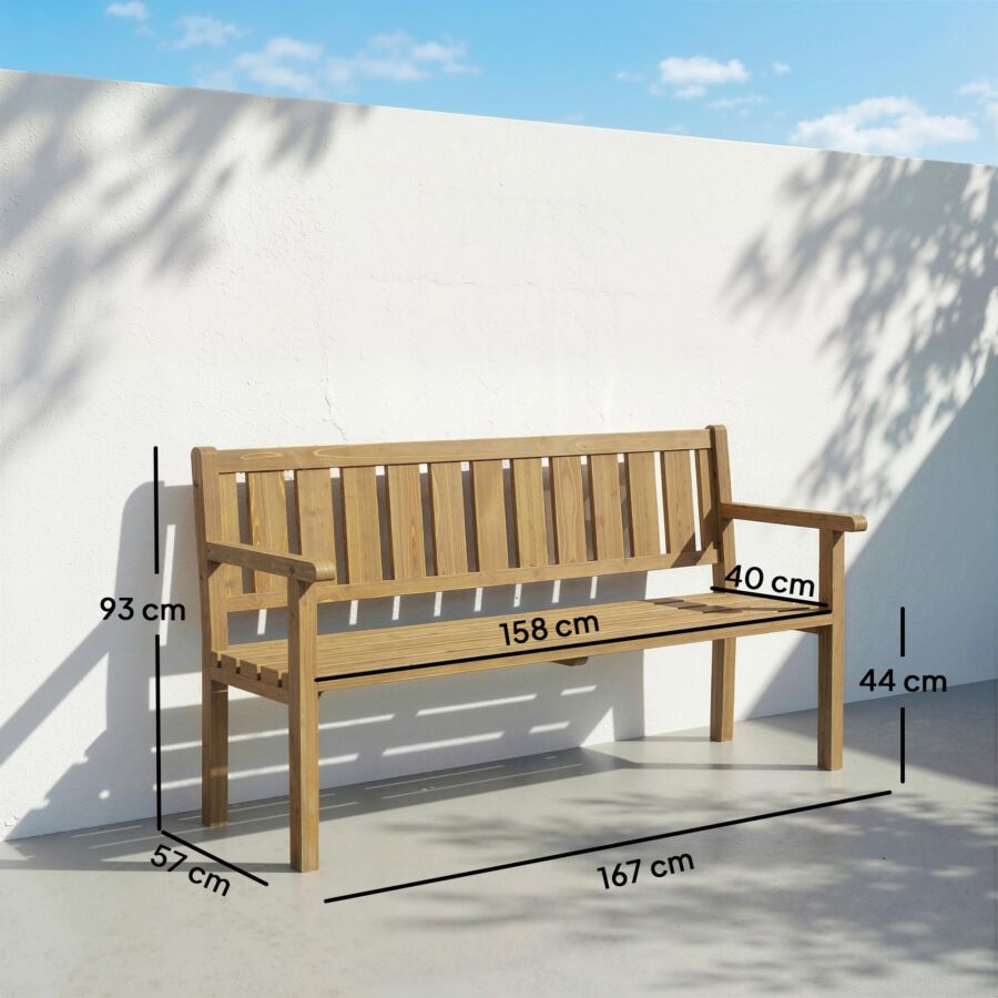 Banc en bois jardin