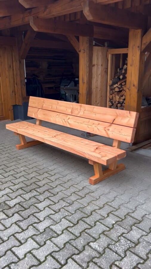 Style banc bois extérieur
