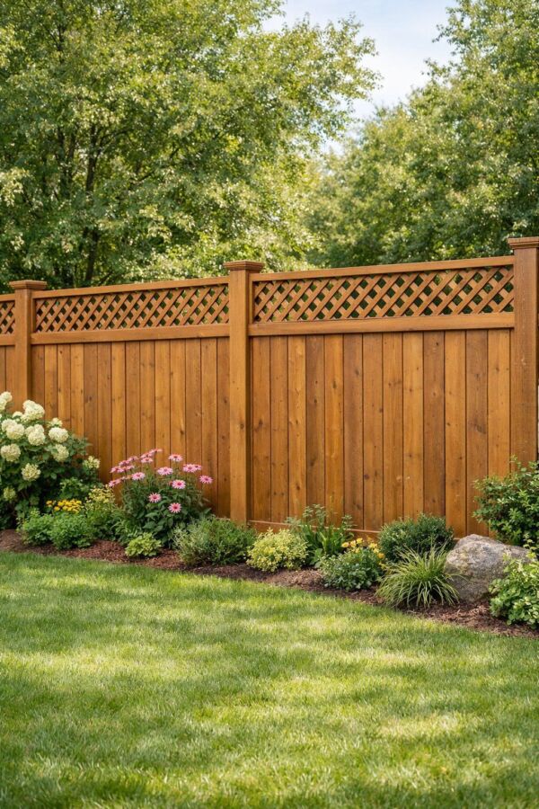 Sécurité avec clôture bois