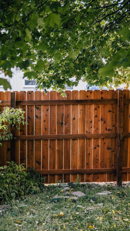 Clôture en bois pour jardin