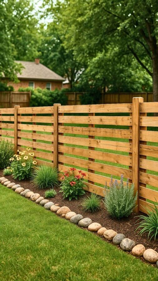 Sécurité avec clôture bois