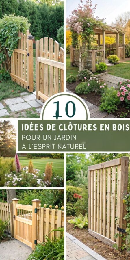 Clôture en bois pour jardin