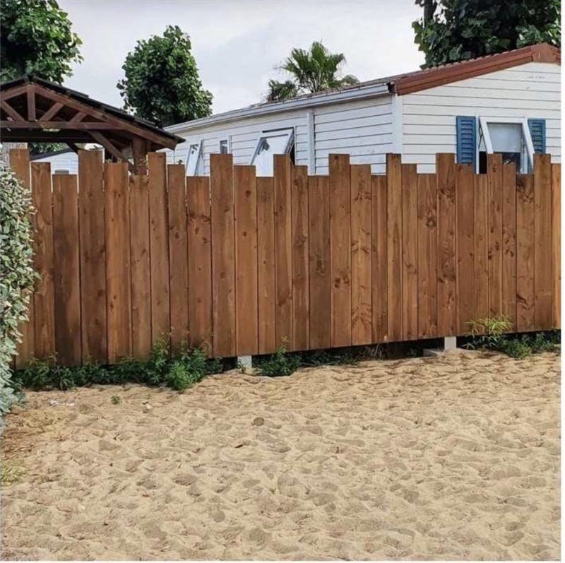 Clôture en bois jardin