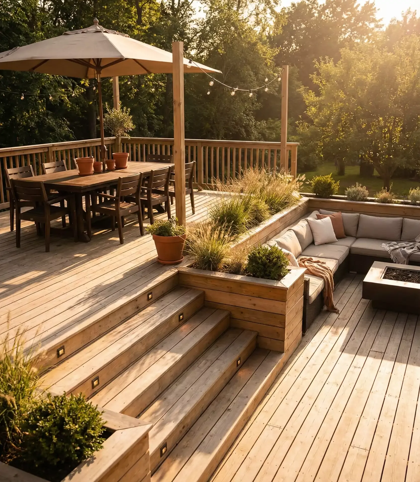 Espace de vie extérieur bois