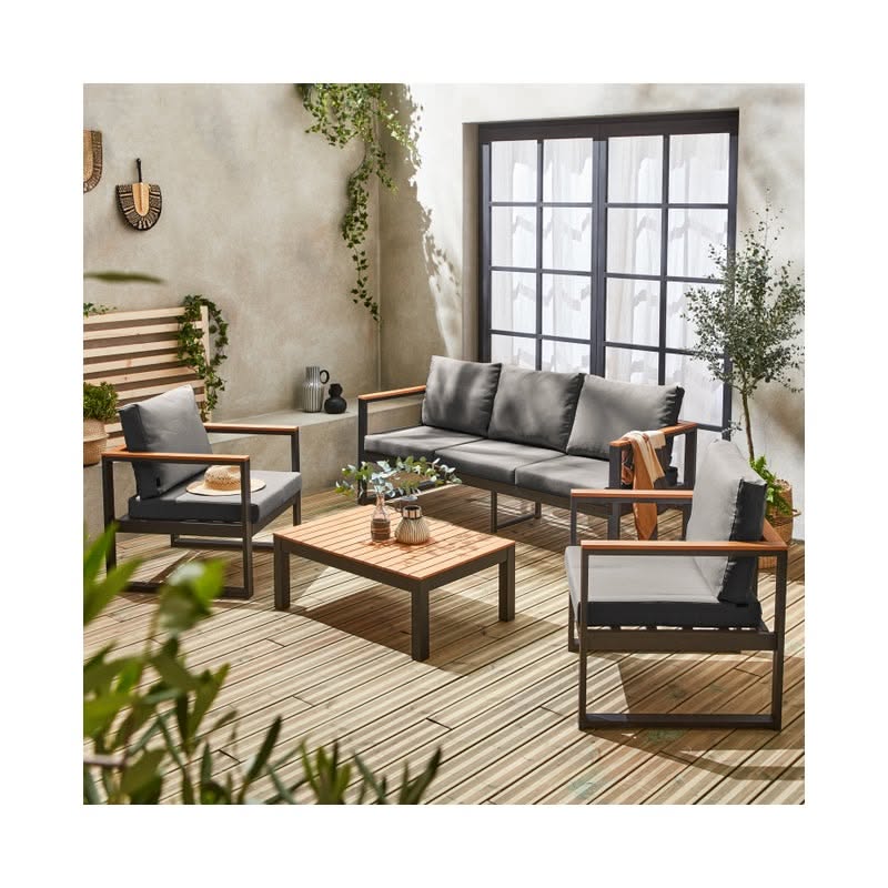 Ensemble extérieur en bois exotique