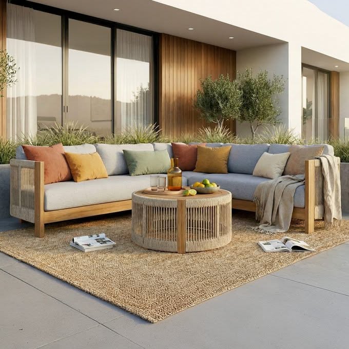 Mobilier détente en bois exotique