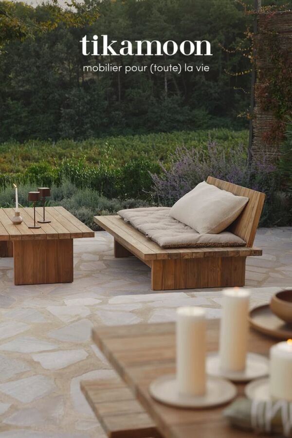 Mobilier détente en bois exotique