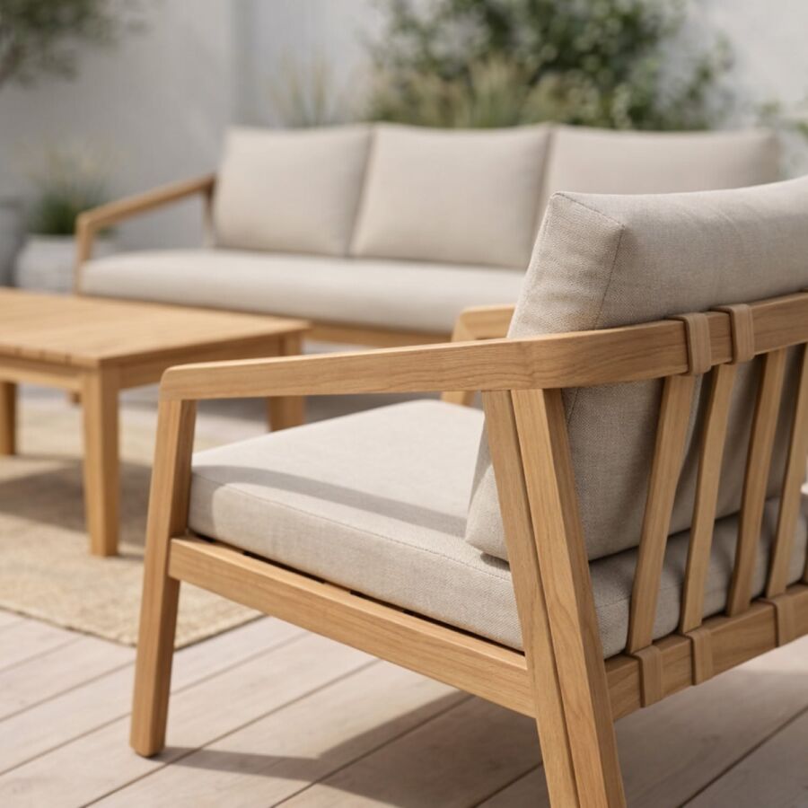 Aménagement jardin bois exotique