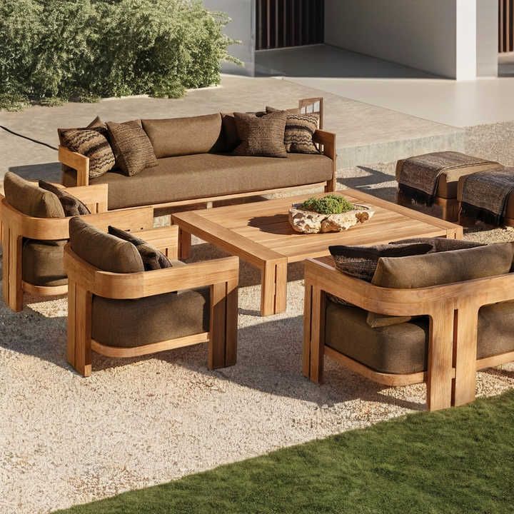 Mobilier détente en bois exotique
