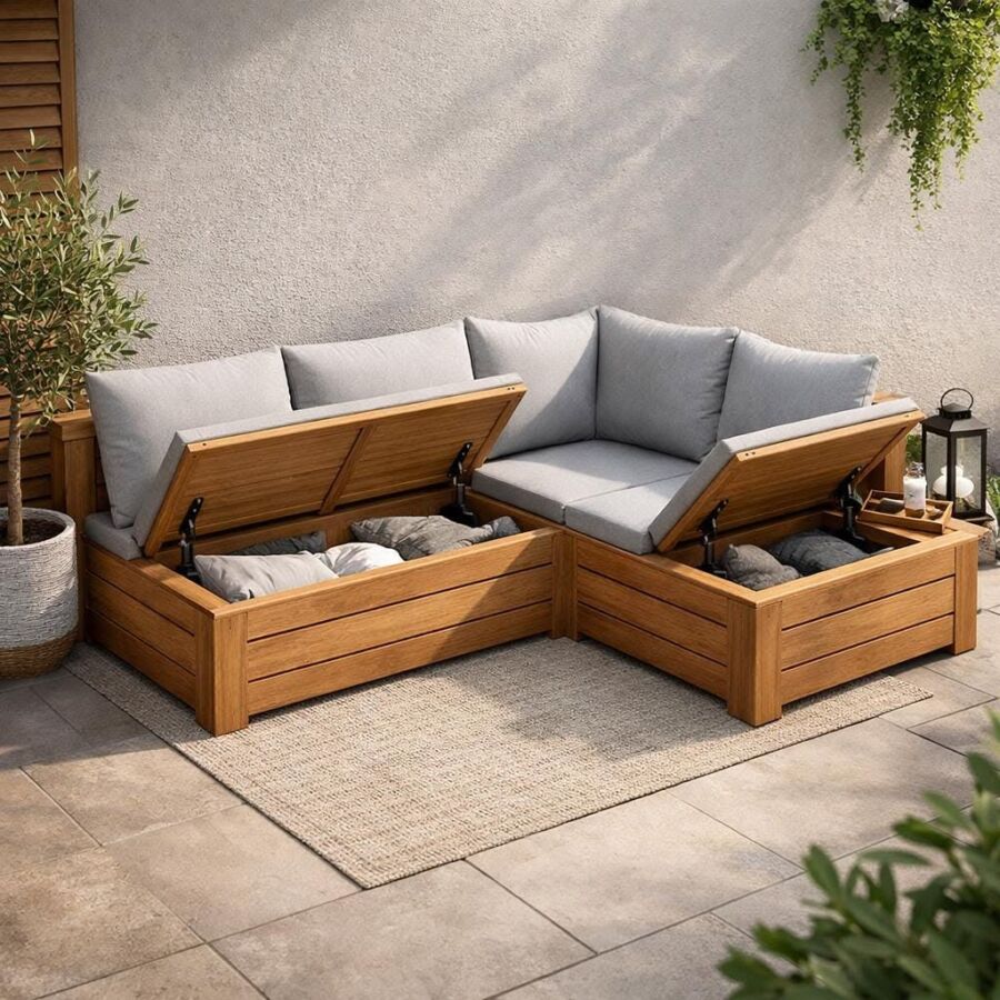 Aménagement jardin bois exotique