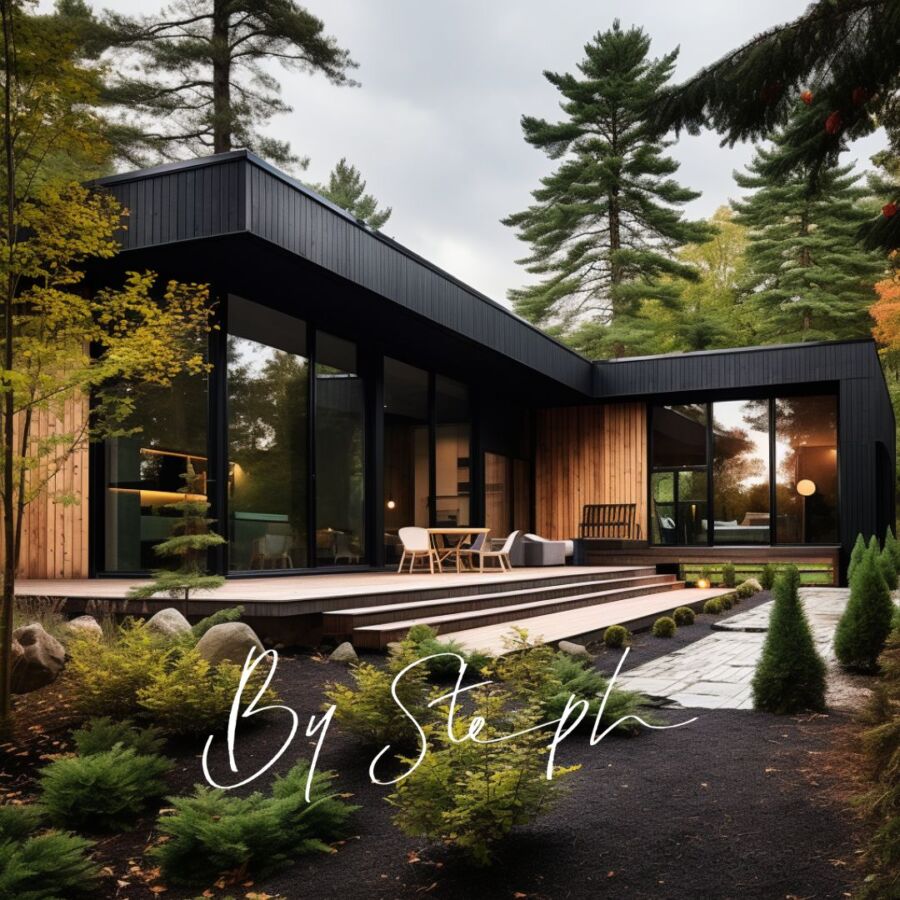 Extérieur unique maison bois