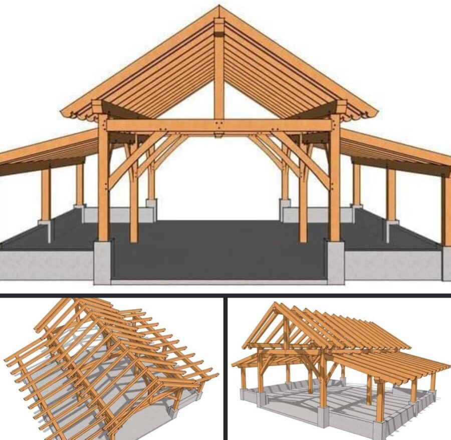 Conception ferme charpente bois