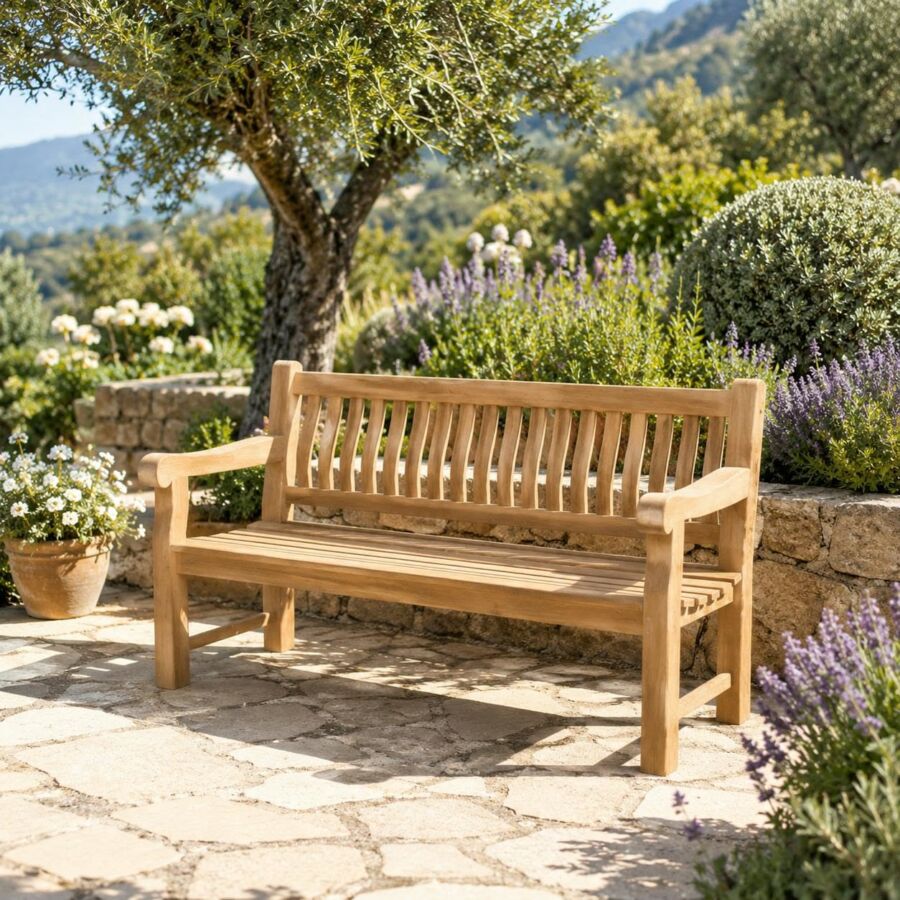 Banc extérieur en bois élégant