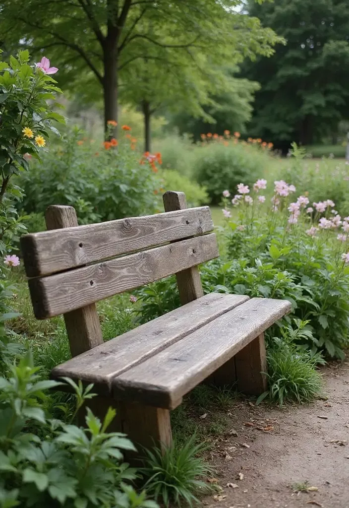 Banc extérieur en bois élégant