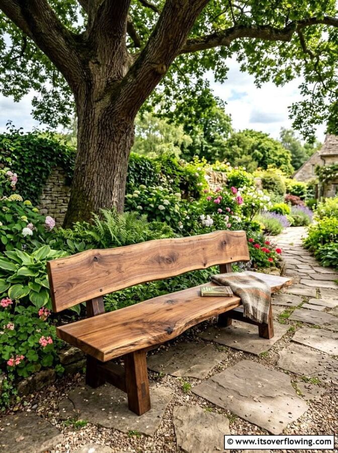 Banc extérieur en bois élégant