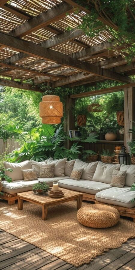 Ensemble détente bois exotique