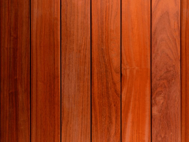 Exotique bois rouge durable